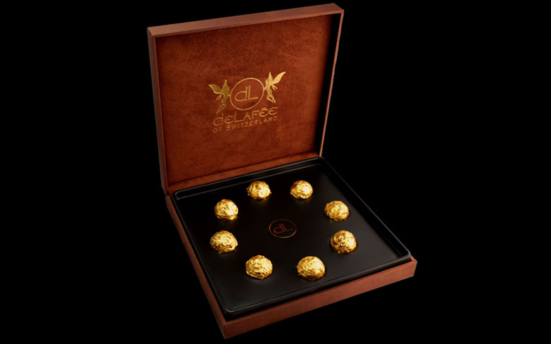 Chocolates with Edible Gold by DeLafee